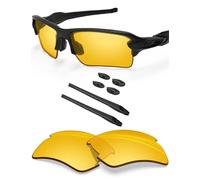 BlazerBuck Replacement Lenses & Sock Kit for Oakley Flak 2.0 XL OO9188 - High Intensity Yellow