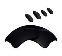 BlazerBuck Replacement Nose Piece Pads & Lenses for Oakley Flak Jacket XLJ Sunglasses - Black