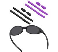 BlazerBuck Replacement Sock Kits Earsocks & Nosepieces for Oakley Eye Jacket Redux OO9438 Sunglass - Black + Purple