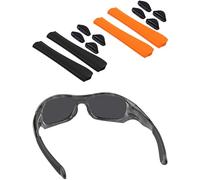 BlazerBuck Replacement Sock Kits Earsocks & Nosepieces for Oakley Pit Bull OO9127 / Pit Bull Asian Fit OO9161 Sunglass - Black + Orange