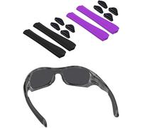 BlazerBuck Replacement Sock Kits Earsocks & Nosepieces for Oakley Pit Bull OO9127 / Pit Bull Asian Fit OO9161 Sunglass - Black + Purple