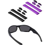 BlazerBuck Replacement Sock Kits Earsocks & Nosepieces for Oakley Straight Jacket 2007 Sunglass - Black + Purple