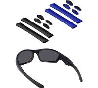BlazerBuck Replacement Sock Kits Earsocks & Nosepieces for Oakley Straight Jacket 2007 Sunglass - Black + Blue