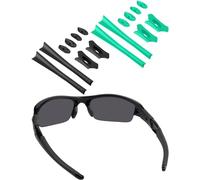 BlazerBuck Sock Kits Earsocks & Nosepieces for Oakley Flak Jacket XLJ Sunglass - Black + Celeste