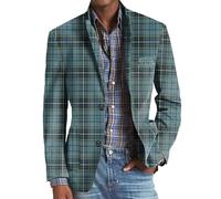 Blazers for Men UK Regular Fit Pockets Two Buttons Suits Casual Blazer Loose Simple Versatile Suit Jacket Turn-Down Collar Blazer Jacket