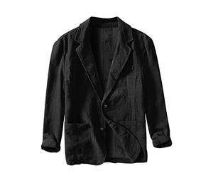 Blazers For Men Uk Smart Casual Linen Suits Lightweight 2 Button Summer Blazers Regular Fit Notched Lapel Breathable Blazer Solid Color Stretch Business Suits Daily Plus Size M-4Xl