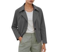 Blazers for Women Uk Jacket - Jacket Women's Casual Temperament Women's High End Sense Solid Color Short Suit (Grey XXXL)