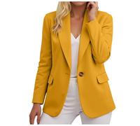 Blazers for Women UK,Ladies Blazer Suit Solid Button Suits Coat Elegant 3/4 Sleeve Notch Lapels Collar Jackets Fall Business Work Office Elegant Jackets Open Front Jacket Cardigans Top Outerwear