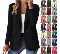 Blazers for Women UK,Ladies Blazer Suit Solid Button Suits Coat Long Sleeve Classic Formal Coats Fall Business Casual Work Office Elegant Jackets Open Front Jacket Cardigans Top Outerwear S-3XL