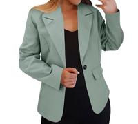 blazers for women uk over size womens spring blazer Smart Long Sleeve Open Jackets with Pockets Button Bodycon Coats Notch Lapel Jacket Business Work Office Cardigans Basic Jackets Top