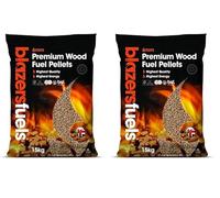 Blazers HEAT007 Fuel Premium Wood Pellets 15kg, Beige (Pack of 2)