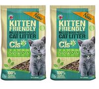 Blazers Kitten Friendly Cat Litter, Beige, 10L (Pack of 2)