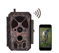BLAZEVIDEO Wildlife Camera 32MP WiFi Bluetooth Hunting Camera with Night Vision Motion Detector Mobile Phone Transmission 0.1s Trigger Speed Motion Detector 120° Wide Angle Wild Animal Camera (Red)