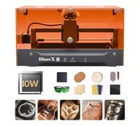 BlazeX M3 10W Laser Engraver Machine, 0.01mm Ultra-Precision Laser Cutter and Engraver Machine for Wood Metal Glass Leather, Beginner-Friendly, with Enclosure Honeycomb Engraving Materials, Class 1