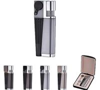 Blazin Lighter, New Portable Lighter, Portable Blazin Lighter, Puff Buddy Lighter, Puff Buddy Foldable Lighter, Multi-Purpose Metal Tube Lighter, Puffbuddy 2 in 1 Metal Lighte (Silver Round Cover)