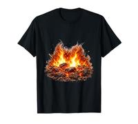 Blazing Fire Coals Barbecue Energy Design T-Shirt