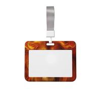 Blazing Lion with Flaming Mane Badge Holder Cover Shell Hanging Rope Chest Protective Shell