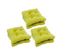 Blazing Needles 16-inch Square Tufted Microsuede Chair Cushion, 16 x 16, Mojito Lime 6 Count