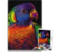 Blazing Rainbow Lorikeet Jigsaw Puzzles 1000 Pieces Cognitive Development Fun Game Special Thoughtful Celebration Present Size 50x75cm