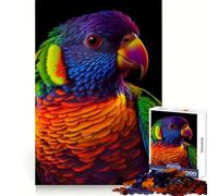 Blazing Rainbow Lorikeet Jigsaw Puzzles for Adults 1000 Smart Exercise Casual Relaxation Accurate Edges Warm Xmas Gift (50x75cm)