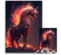 Blazing Unicorn Jigsaw Puzzles 1000 Pieces for Adults Jigsaw Puzzles for Adults Perfect for Family Fun on Holidays 50x75CM/19.68x29.52inch