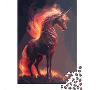 Blazing Unicorn Jigsaw Puzzles Puzzle for Adults Kids. 1000 Pieces Impossible Challenge Toy Educational Game Home Decoration for Adults& Kids Age 14 Years Up 1000pcs (38x26cm)
