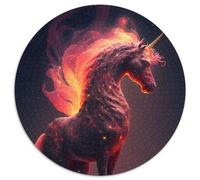 Blazing Unicorn Puzzle 1000 Pieces Jigsaw Cardboard Puzzles for Family And Friends, Suitable for Ages 14+ 67.5x67.5cm