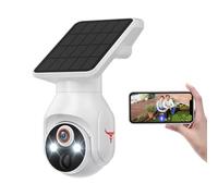 Blazique Battery-Powered 1080p WiFi Camera with Solar Charging, AI Motion Detection, Human Detection, Pan Tilt, Night Vision, two-Way Talk, IP65, Cloud Storage Service, 2.4G Only