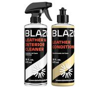 BLAZON Leather & Interior Cleaner + Leather Conditioner COMBO- All-in-one Kit- full car interior cleaner and revitalizing leather conditioner- Auto, Home, Office, Apparel & more