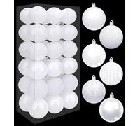 BLAZOR Christmas Baubles, Shatterproof Plastic Christmas Bulbs, Hanging Decorations for Xmas Tree, Holiday, Wedding, Party