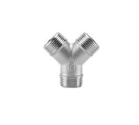 BLBGKHKKVD 1PCS 304 Stainless Steel Y Shape 3 Ways Joint 1/4 3/8 1/2 3/4 1" 2" BSP Female/Male Thread One Split Two Way Water Pipe Fittings(Y-Shape Male Thread,1")