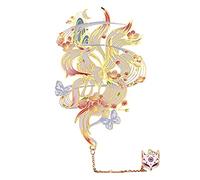 BLBMH Kitsune Cute Metal Bookmarks for Women Book Lovers Cool Anime Book Marks Unique Gifts Christmas Birthday -K4