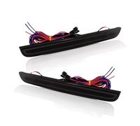 BLBNEZBZTY 2PCS LED Bumper Reflector Light For Dodge For Challenger 2015-2020 Rear Fog Lamps And Brake Tail Lights Red Lamp tail lights(Smoked Lens)