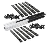 BLCCLOY 10Pcs 2020 Series Aluminum Extrusion Profile Corner Bracket Straight Line Connector Extruded Aluminum Length Brackets with M5 Screw for 6mm T/V Slot 20 Extrusion Rail, XC0371-10