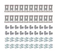 BLCCLOY 20Sets 10 Extrusion Brackets 1" x 1" 1010 Series Aluminum Extrusion Profiles Connector Set, 20pcs 10 Extruded Aluminum Corner with T Slide Nuts Bolts for 10 Series Extrusion Profiles Rail