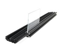 BLCCLOY 25Pcs 420mm 2020 Aluminum Extrusion Panel Mount T Slot U-Shaped Groove Strip Bracket for 20 Series 20/20 2040 Extruded Aluminum Profile Acrylic & Glass Board (Total 10M)