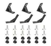 BLCCLOY 3Pcs 60deg, 3Pcs 120deg 2020 Aluminum Extrusion T Slot Angle Bracket 20 Series Extruded Hardware 60 Degree Joint Corner Connector for 60° 120 Degree 20/20 80 20 2040 Black Aluminum Profile