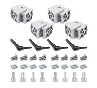 BLCCLOY 4 Sets 25 Series 10 Series Aluminum Extrusion Pivot Hinge Swivel Degree Angle Bracket with Hardware Accessories Handle for 1010 1020 2525 T Slot Extruded Aluminum Profile