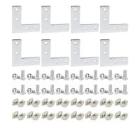 BLCCLOY 8 Set 15 Series Aluminum Extrusion L Corner Bracket 90Deg Right Angle Connector for 80 20 1515 T Slot Extruded Profile 1.5" x 1.5" 1.5 inch with M8 Bolt Nut Hardware