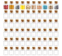 Blcculi 200 Pcs Mini Glass Bottles with Wood Cork Stoppers,Small Glass Bottles DIY Decoration Glass Jars,Potion Bottles Tiny Clear Vials for Display Art Crafts Decoration Wedding Party Favors(5 ml)