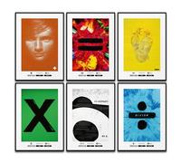 BLCKART Sheeran Album Cover Poster Set Music Wall Decoration Song Pictures Singer Bedroom Decoration Living Room Decoration Home Office (6 x A4 | Without Frame)