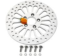 BLCYANUE 11.5''Rear Brake Rotor for Harley Davidson Touring Sportster Dyna and Early Super Glide Softail Great Performance Superior Heat Dissipation Brake part, Mirror-Polished Stainless Steel Rotors