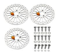 BLCYANUE 2 Pieces Front Rotors and 1 Piece Rear Rotor 11.5'' Set for Harley Davidson Touring Softail Sportster Dyna Early Super Glide, Great Performance Mirror-Polished Stainless Steel Rotors