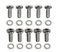 BLCYANUE 5PCS Rear and 5PCS Front Screws Chrome Disc Brake Rotor TORX Bolts Fit for Harley davidson Touring Dyna Softail Sportster Street Glide with Cast Wheels OEM #43562-92#43655