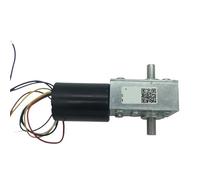 BLDC Motor 12V 24V Double Shaft Worm Gear Mini Self-locking Brake Brushless Turbo-Worm Reducer 1Pcs(27rpm,24V)