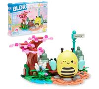 BLDR Squishmallows 155-piece Sunny’s Park Life Building Set 0043 - Includes Squishmallows Buildable Figure Sunny, Green, Pink/White, Various (for Flowers), Yellow