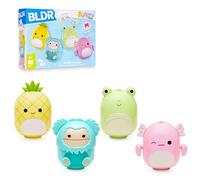 BLDR Squishmallows Buildable Figure 4-Pack (0140) - Includes 103pc Squishmallows Buildable Figures Archie, Joelle, Maui, and Wendy (Amazon Exclusive)