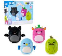BLDR Squishmallows Buildable Figure - Emily the Bat, Bebe the Bluebird, Cleary the Strawberry Cow, Charles the Pickle- Squishmallows Fans 6+, 0225