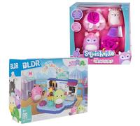 BLDR Squishmallows Frozen Yoghurt Fun Building Set - Andreina the Butterfly + Mipsy the Axolotl Buildable Figures - Squishmallows Fans 8+, 0096