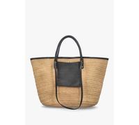 BLE Beige & Black Woven Paper Bucket Shopper Bag Size: One Size, Colou